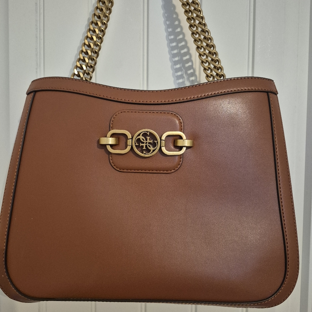 Elegant Guess Brown Leather Handbag - Picture 9 of 14